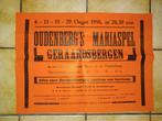1950 geraardsbergen aankondiging mariafeesten, Verzamelen, Posters, Ophalen of Verzenden, Zo goed als nieuw, Rechthoekig Liggend