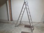Solide 2-delige reformladder 2x8 sporten gebogen voet, Doe-het-zelf en Bouw, Ladders en Trappen, Ladder, Gebruikt, Opvouwbaar of Inschuifbaar