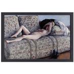 Naakt op een sofa - Gustave Caillebotte canvas + baklijst 70, Nieuw, Print, 50 tot 75 cm, Oorspronkelijke maker