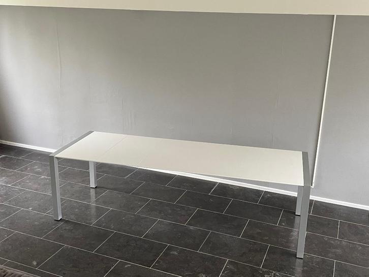Uitschuifbare eettafel, Huis en Inrichting, Tafels | Eettafels, Gebruikt, 50 tot 100 cm, 200 cm of meer, Vijf personen of meer