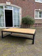 Table basse bois armature ferraille, Comme neuf, 100 à 150 cm, Rectangulaire, 50 à 100 cm