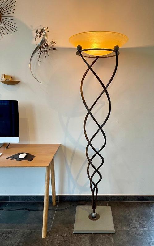 Lampe design de style champêtre Terzani, Maison & Meubles, Lampes | Lampadaires, Comme neuf, 150 à 200 cm, Verre, Enlèvement ou Envoi