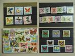 Lot +/- 125 timbres oblitérés - thème "Papillons du monde", Enlèvement ou Envoi, Affranchi, Animal et Nature