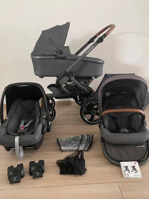 Poussette 3 en 1 Maxi Cosi Nova 4 Sparkling Grey, Enfants & Bébés, Buggys, Comme neuf, Maxi-Cosi, Enlèvement