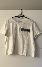 Zara witte katoenen T-shirt met strik, Vêtements | Femmes, T-shirts, Taille 42/44 (L), Manches courtes, Enlèvement ou Envoi, Zara