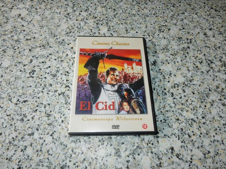 nr.1649 - Dvd: el cid - klassieker- drama - 1961, Cd's en Dvd's, Dvd's | Klassiekers, Zo goed als nieuw, Drama, 1960 tot 1980