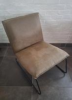 Fauteuil - leatherlook - olijfgroen, Huis en Inrichting, Fauteuils, Ophalen, Zo goed als nieuw