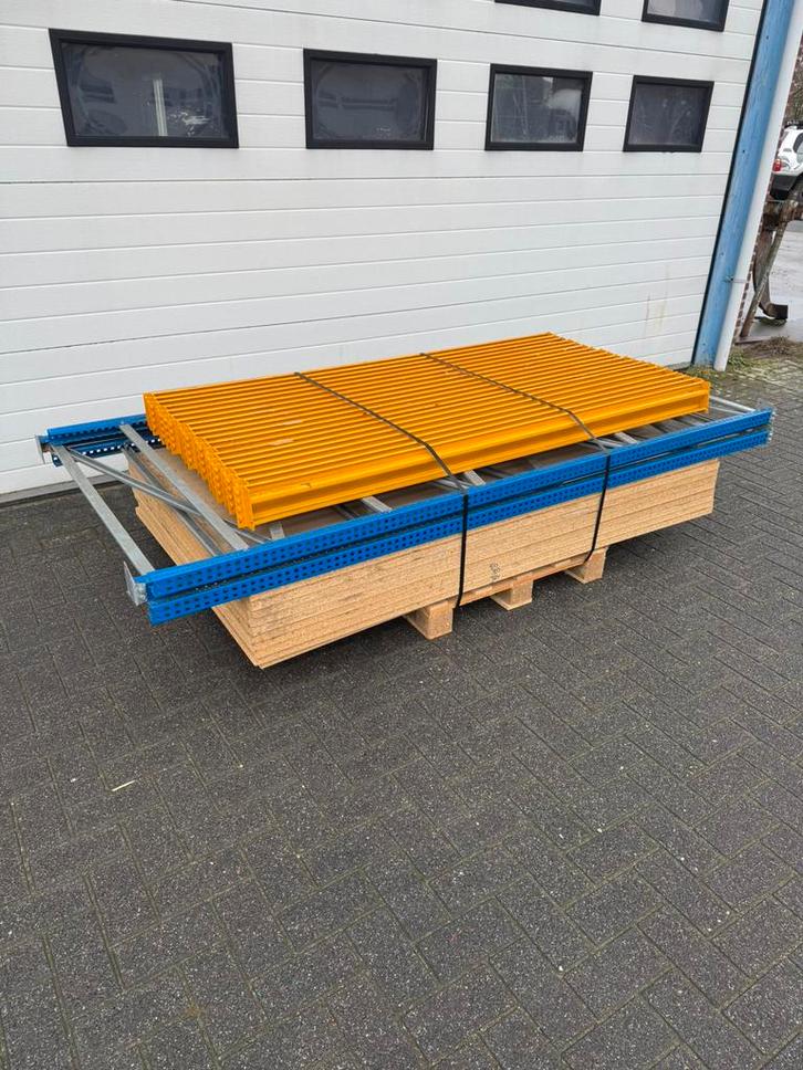 4,2mtr. Jungheinrich-Esmena legbordstelling Nieuwstaat!, Zakelijke goederen, Kantoor en Winkelinrichting | Magazijn, Stelling en Opslag