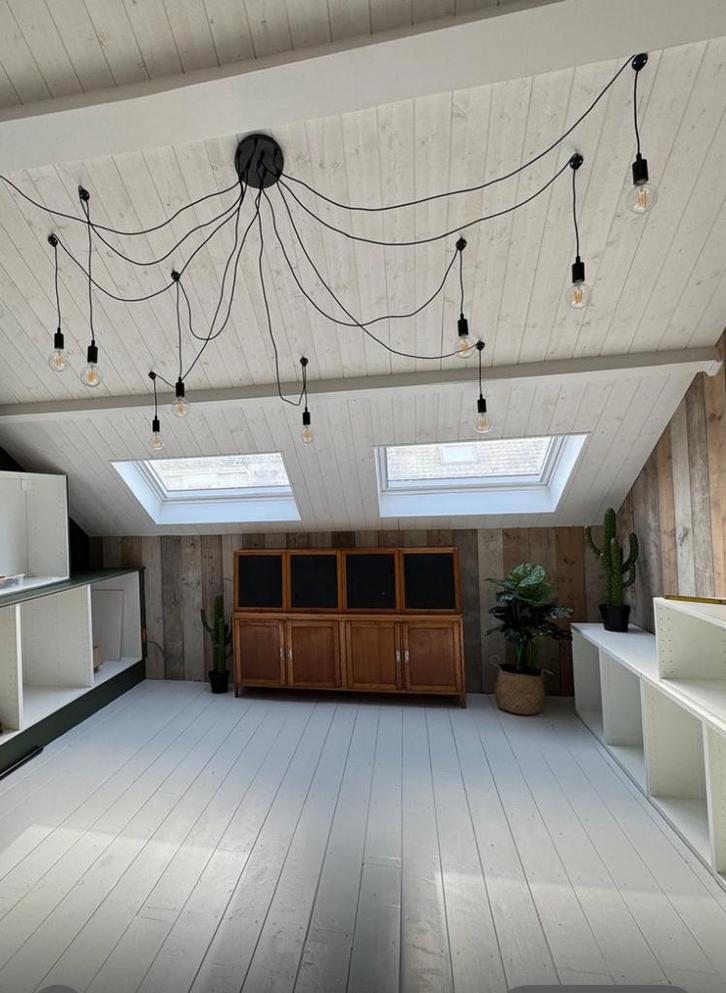 Lot wit geverfde planken plafond +14m2, Bricolage & Construction, Bois & Planches, Comme neuf, Enlèvement