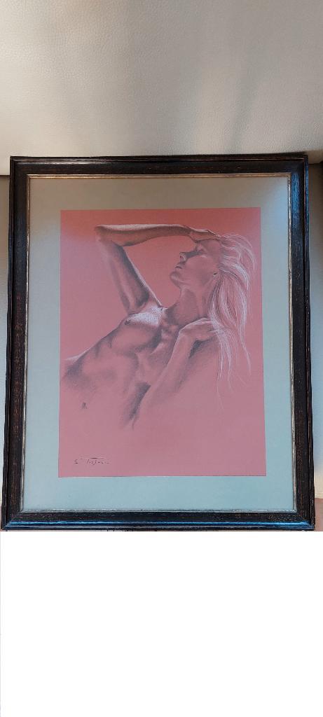 Gery Trefois originele krijttekening naakt Belgische kunsten, Antiek en Kunst, Kunst | Schilderijen | Klassiek, Ophalen