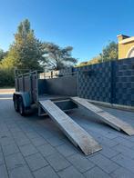 Geremde aanhangwagen dubbelas 2000KG, Ophalen of Verzenden, Zo goed als nieuw