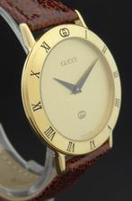 GUCCI Vintage Horloge - Heren of Dames - 18K Verguld, Comme neuf, Cuir, Autres marques, Acier