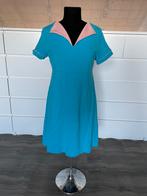 Retro kleedje turquoise en oud roze M nieuw, Kleding | Dames, Nieuw, Blauw, Maat 38/40 (M), Ophalen