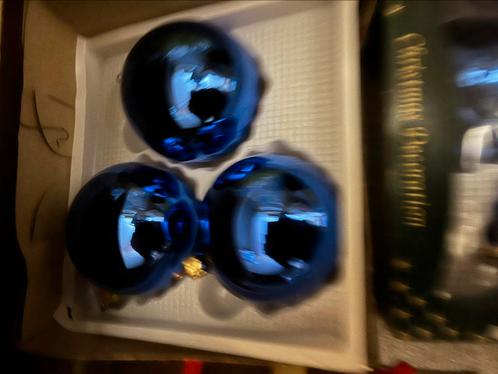 Lot blauwe kerstballen, Diversen, Kerst, Zo goed als nieuw, Ophalen of Verzenden