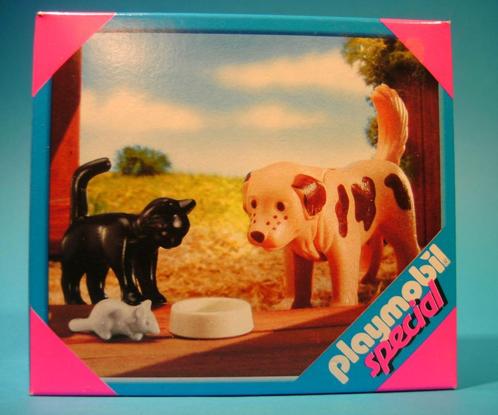 PLAYMOBIL - Hond, Kat en muis set - 4563 - vintage, Kinderen en Baby's, Speelgoed | Playmobil, Nieuw, Complete set, Ophalen
