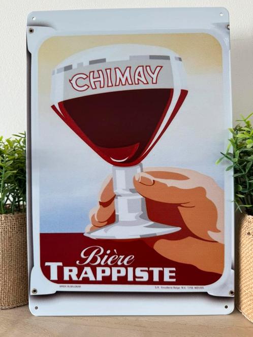 Metalen reclamebord Chimay, Verzamelen, Biermerken, Nieuw, Reclamebord, Plaat of Schild, Ophalen of Verzenden