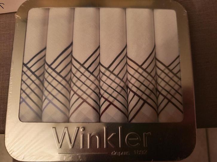 Winkler : 6 zakdoeken in super fijn kwaliteit : 100% katoen, Kleding | Heren, Overige Herenkleding, Nieuw, Ophalen