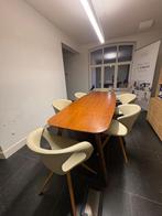 Eettafel + 6 stoelen, Huis en Inrichting, Ophalen, Gebruikt, 200 cm of meer, 50 tot 100 cm