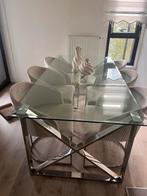 Table + chaises, Maison & Meubles, Tables | Tables à manger, Enlèvement, Verre