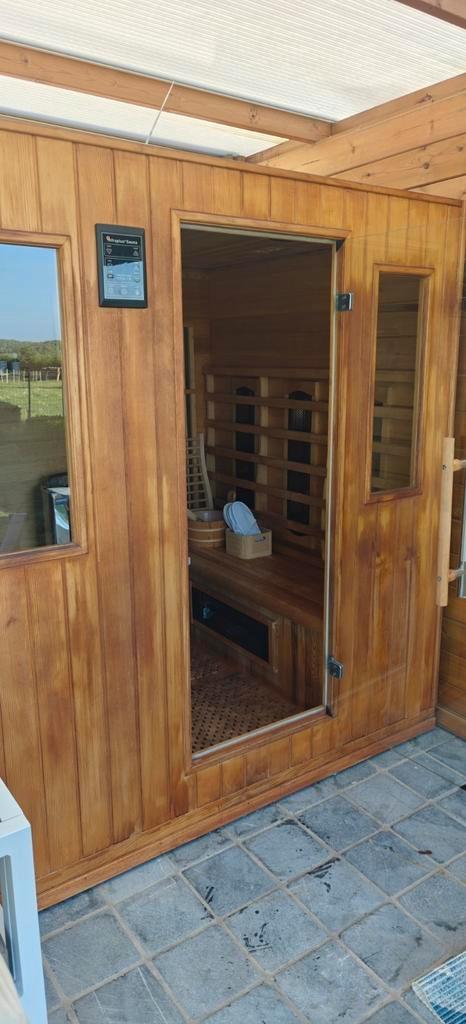 Combi sauna 4 persoons, Sport en Fitness, Sauna, Zo goed als nieuw, Infrarood, Ophalen