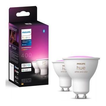SET 2x LED RGBW dimbare lamp Philips hue, Huis en Inrichting, Lampen | Losse lampen, Zo goed als nieuw, Ophalen