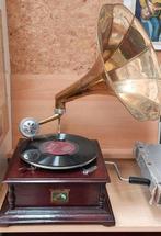 His masters voice retro platenspeler met collectie platen, Audio, Tv en Foto, Platenspelers, Ophalen, Gebruikt, Platenspeler