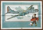 Poster Tintin & B29 Superfortress, Collections, Aviation, Enlèvement ou Envoi