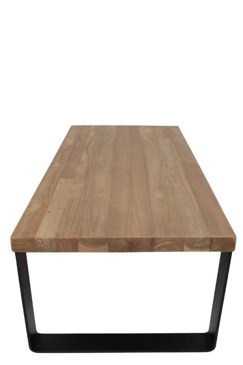 teak salontafel met 5 cm dik blad 120x60x45, Huis en Inrichting, Tafels | Salontafels, Nieuw, Minder dan 50 cm, 50 tot 100 cm