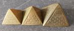 Lot de 3 petites pyramides en bronze, Ophalen of Verzenden, Brons