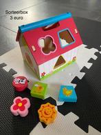 Kleurrijke sorteerbox - huisje - babyspeelgoed, Ophalen, Gebruikt, Overige typen