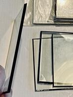 4 verres biseautés pour agrandisseur photo, Enlèvement ou Envoi, Utilisé, Accessoires pour chambre noire, Portable