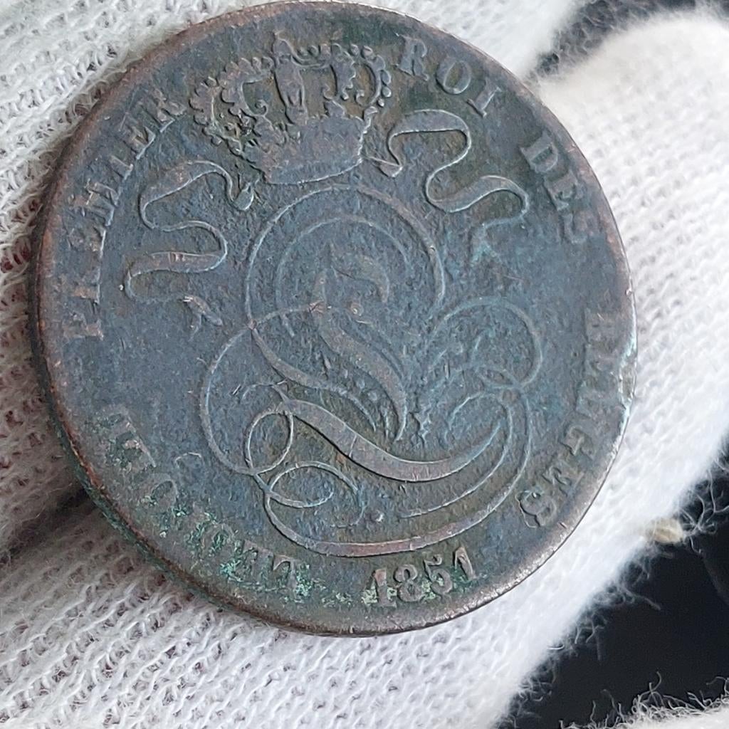 Piece de monnaie / Belgique / Leopold I / 5 Centimes / 1851, Enlèvement ou Envoi, Monnaie en vrac