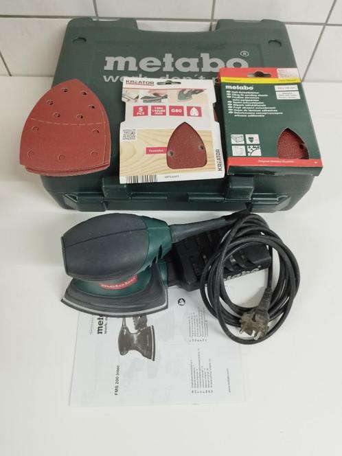 Metabo FMS 200 Intec Multischuurmachine + schuurbladen, Doe-het-zelf en Bouw, Gereedschap | Schuurmachines, Zo goed als nieuw