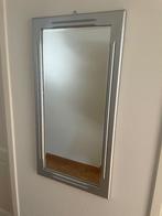 Spiegel in eiken zilverkleurige lijst, 100,5x52,5cm (Zemst), Ophalen, Gebruikt, 100 tot 150 cm, Rechthoekig