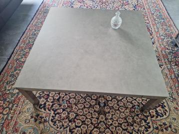 Salon - eetkamertafel van Bert Plantagie 90x90 keramiek blad beschikbaar voor biedingen