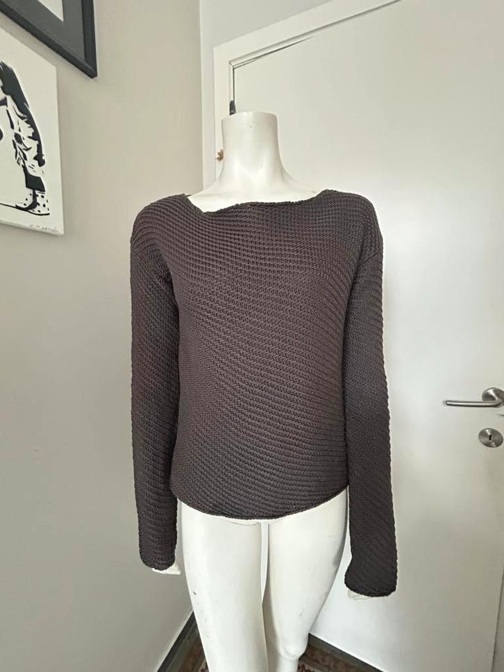 ´s Max Mara pull mailles coton  brun M, Vêtements | Femmes, Pulls & Gilets, Comme neuf, Brun, Enlèvement ou Envoi