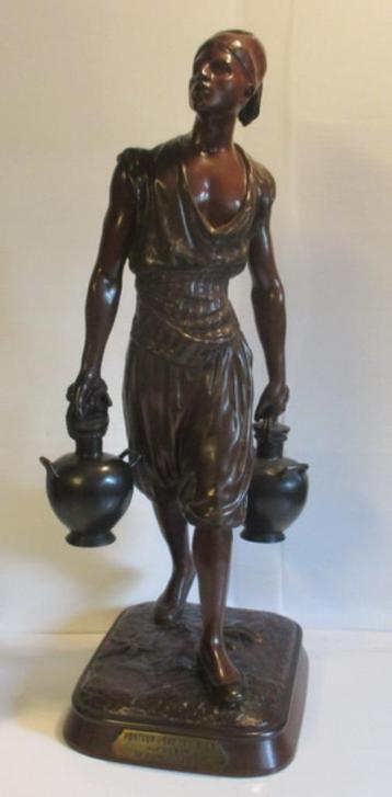 antieke orientalistsiche brons Tunesisiche waterdrager Debut