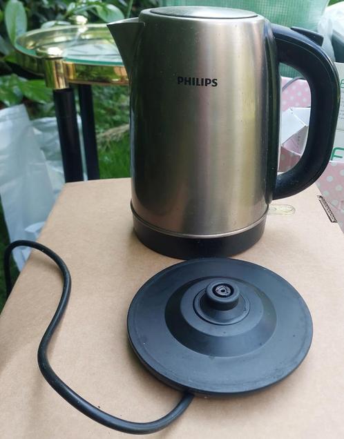 Bouilloire inox Philips HD9322, Elektronische apparatuur, Waterkokers, Gebruikt, 1 tot 2 liter, Draadloos, Inox, Ophalen of Verzenden