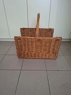 Rieten mand voor houten blokken te stapelen, Huis en Inrichting, Ophalen, Hout, Mand