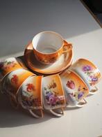 Mooi porselein 7 tassen en ondertassen prijs 25 euros, Verzamelen, Ophalen of Verzenden, Porselein