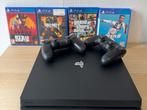 PS4 Pro - 1TB - 2 controllers + 4 games, Games en Spelcomputers, Spelcomputers | Sony PlayStation 4, Met games, Met 2 controllers