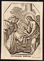 Kopergravure EPIPHANIA DOMINI. Aanbidding van het kind Jezus, Antiek en Kunst, Verzenden