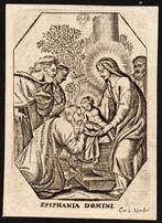 Gravure sur cuivre EPIPHANIA DOMINI. Adoration de l'enfant J, Envoi