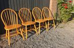 Set 4 houten stoelen, Huis en Inrichting, Stoelen, Ophalen, Gebruikt