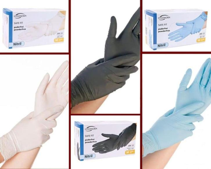 Nitril handschoenen Safe Fit 200 stuks, Kleding | Heren, Mutsen, Sjaals en Handschoenen, Nieuw, Handschoenen, Maat 52/54 (L), Ophalen of Verzenden