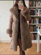 Lange dikke beigebruinde gewatteerde jas, Kleding | Dames, Jassen | Winter, Nieuw, Maat 38/40 (M), Bruin