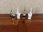 Lot de 4 chats decoratifs - Blanc et argent, Enlèvement, Comme neuf