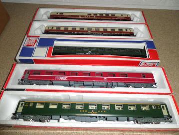JOUEF lot 5 wagons SBB FFS DB DSG TEE, Envoi, Comme neuf, Jouef