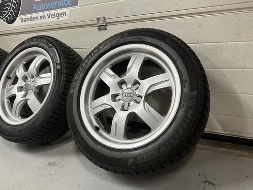 17inch Originele Audi Velgen set! 5x112 ZGN A merk banden! V, Auto-onderdelen, Banden en Velgen, Banden en Velgen, Winterbanden