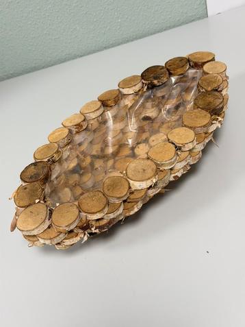 Handgemaakte Houten Plantenbak Rustieke Boomschijf – 40 cm beschikbaar voor biedingen